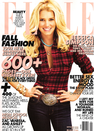Illustration for article titled Jessica Simpson's Elle Cover: Waist Not, Want Not